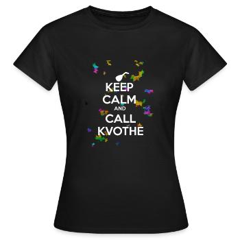 CALL KVOTHE - Women's T-Shirt - black - Front - AI Model Female 172 dark (172cm)