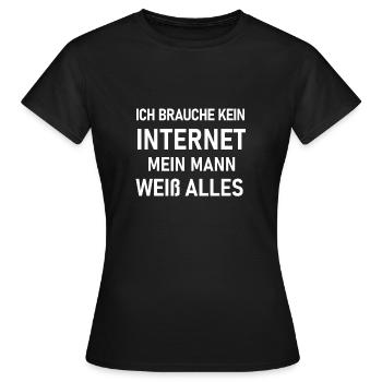 Ehemann - Frauen T-Shirt - Schwarz - Vorne - AI Model Female 172 dark (172cm)