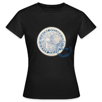 New Zealand Stamp - Frauen T-Shirt - Schwarz - Vorne - AI Model Female 172 dark (172cm)