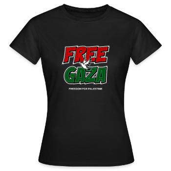 Libérez Gaza - T-shirt Femme - noir - Devant - AI Model Female 172 dark (172cm)
