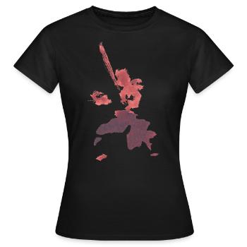 Kendo - Schwertkämpfer - Frauen T-Shirt - Schwarz - Vorne - AI Model Female 172 dark (172cm)