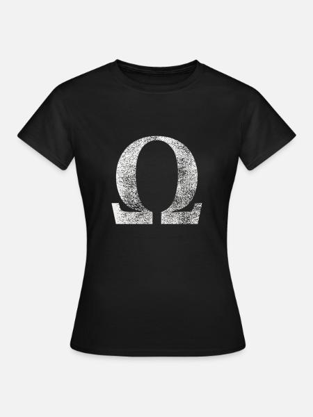 Omega-Zeichen - Frauen T-Shirt - Schwarz