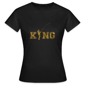 Pêche plaisir Pêche - T-shirt Femme - noir - Devant - AI Model Female 172 dark (172cm)