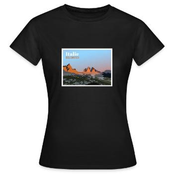 Tre Cime - Dolomites - T-shirt Femme - noir - Devant - AI Model Female 172 dark (172cm)