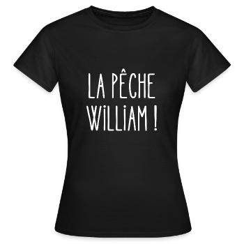 la pêche william - T-shirt Femme - noir - Devant - AI Model Female 172 dark (172cm)