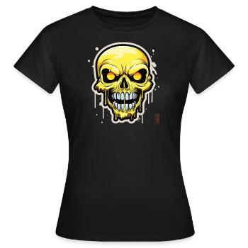 Crâne ringard - T-shirt Femme - noir - Devant - AI Model Female 172 dark (172cm)