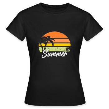 summer - Frauen T-Shirt - Schwarz - Vorne - AI Model Female 172 dark (172cm)