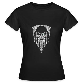 Odin Walhalla Norse Mythology Vikings - Women's T-Shirt - black - Front - AI Model Female 172 dark (172cm)