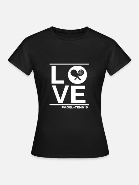 padel padel-tennis padeltennis-love paddel padle - Dame-T-shirt - sort