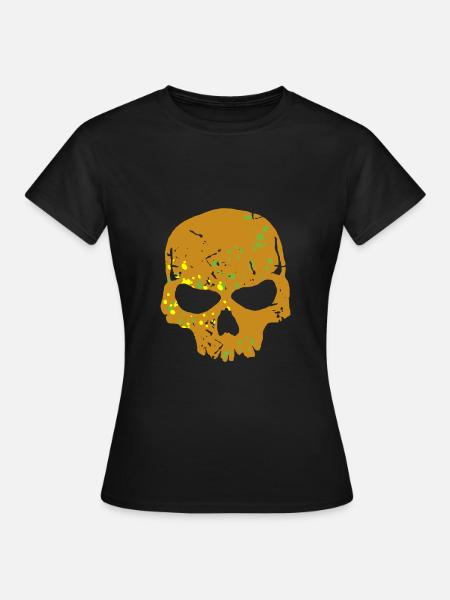 Camo Skull - Frauen T-Shirt - Schwarz