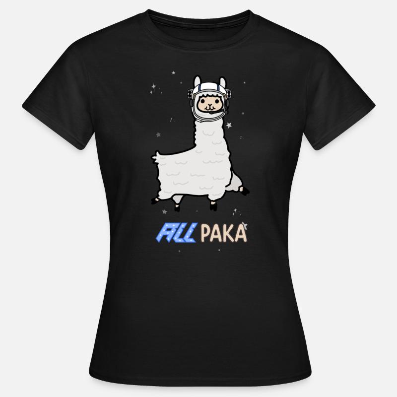 Allpaka / Lama dans l’espace - T-shirt Femme - noir
