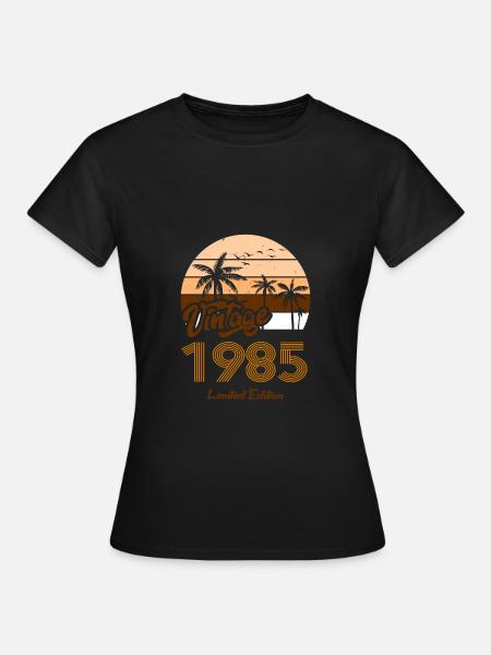 Jahrgang 1985 Limited Edition Orange - Frauen T-Shirt - Schwarz