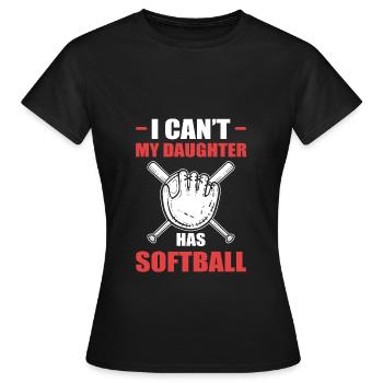 Softball Softball-Spieler - Frauen T-Shirt - Schwarz - Vorne - AI Model Female 172 dark (172cm)