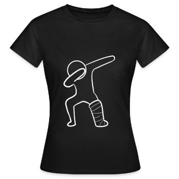 Gebrochenes Bein - Frauen T-Shirt - Schwarz - Vorne - AI Model Female 172 dark (172cm)