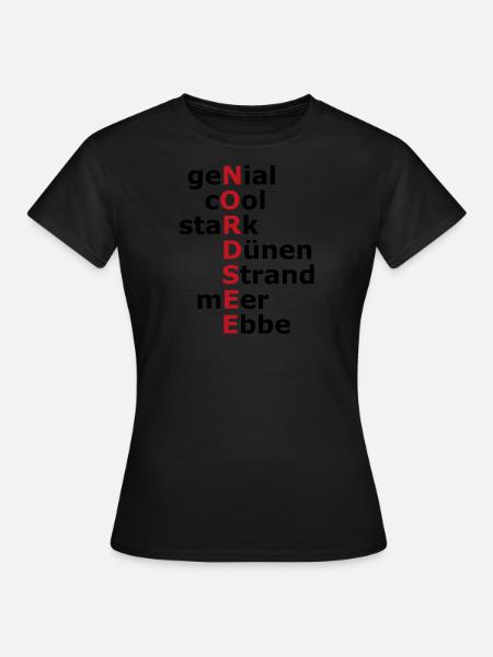 Nordsee - Frauen T-Shirt - Schwarz