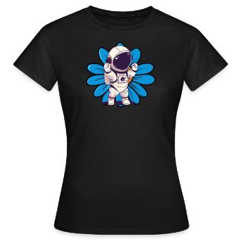 Astronaut Space Shuttle - Frauen T-Shirt - Schwarz - Vorne - AI Model Female 172 dark (172cm)