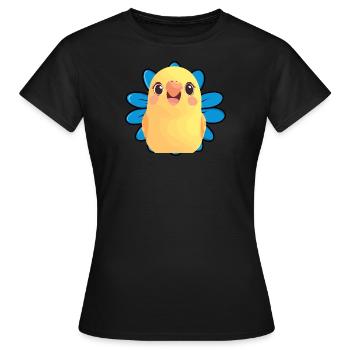 Perruche - T-shirt Femme - noir - Devant - AI Model Female 172 dark (172cm)