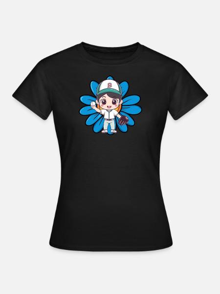 Baseball Baseballspieler - Frauen T-Shirt - Schwarz