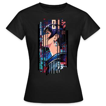 Cyborg Woman futuristique - T-shirt Femme - noir - Devant - AI Model Female 172 dark (172cm)