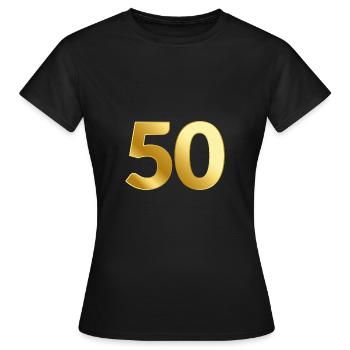 50 Jubiläum Geburtstag Ehrentag Geschenk Jahrestag - Frauen T-Shirt - Schwarz - Vorne - AI Model Female 172 dark (172cm)