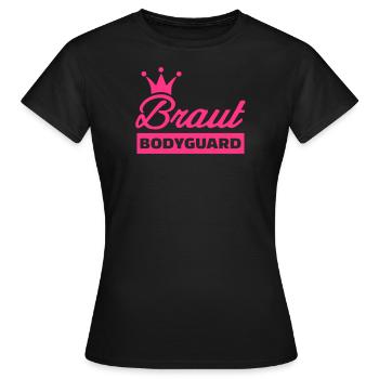 Braut Bodyguard - Frauen T-Shirt - Schwarz - Vorne - AI Model Female 172 dark (172cm)