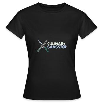 Gangster culinaire Cuisine - T-shirt Femme - noir - Devant - AI Model Female 172 dark (172cm)