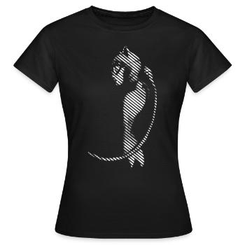 Catwoman black & white - Frauen T-Shirt - Schwarz - Vorne - AI Model Female 172 dark (172cm)