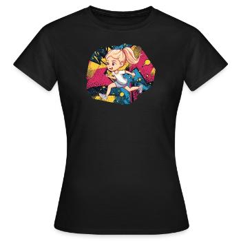 Sprint en course à pied - T-shirt Femme - noir - Devant - AI Model Female 172 dark (172cm)