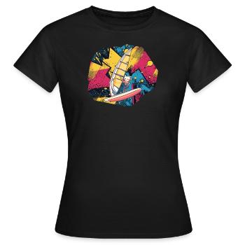 Windsurfen Windsurf - Frauen T-Shirt - Schwarz - Vorne - AI Model Female 172 dark (172cm)