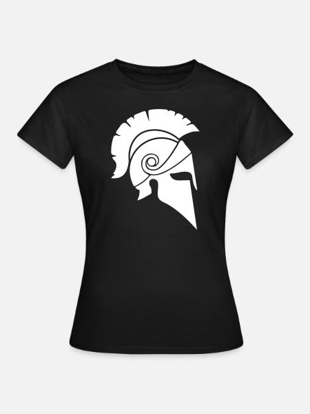 spartaner helm symbol - Frauen T-Shirt - Schwarz