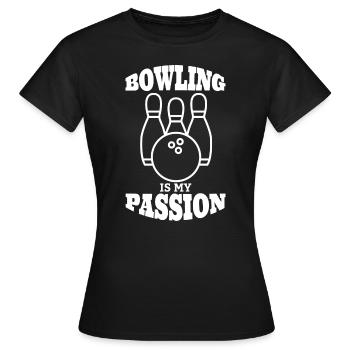 Bowling Bowling Boule de Bowling Bowling - T-shirt Femme - noir - Devant - AI Model Female 172 dark (172cm)