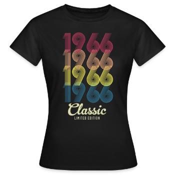 Geboren 1966 1966 Geburtstag geschenk Jahrgang - Frauen T-Shirt - Schwarz - Vorne - AI Model Female 172 dark (172cm)