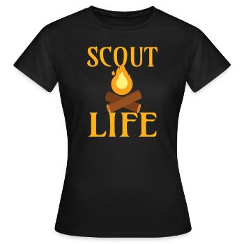 SCOUT: Scout Life - Frauen T-Shirt - Schwarz - Vorne - AI Model Female 172 dark (172cm)