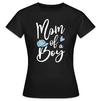 Mama Sohn beste Mutter Mom of a boy Einzelkind - Frauen T-Shirt - Schwarz - Vorne - AI Model Female 172 dark (172cm)