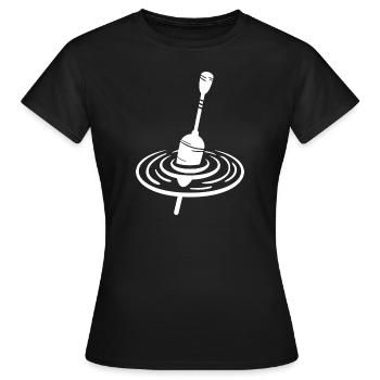Fishing Poznan Fishing Pose Fishing Pose Fishing Rod - Women's T-Shirt - black - Front - AI Model Female 172 dark (172cm)