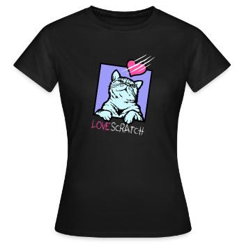 Liebe Scratch - Frauen T-Shirt - Schwarz - Vorne - AI Model Female 172 dark (172cm)