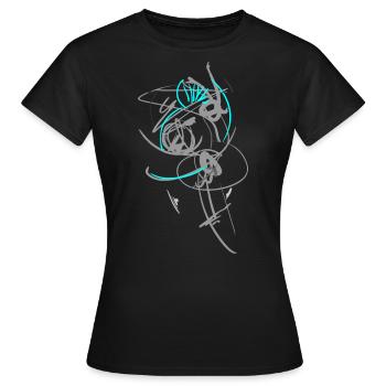 Résumé Wicca - T-shirt Femme - noir - Devant - AI Model Female 172 dark (172cm)