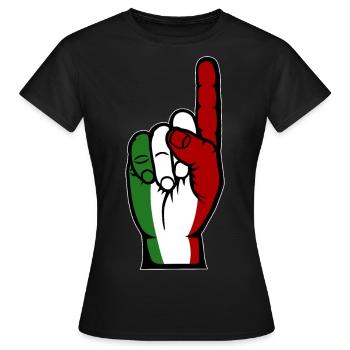 Drapeau italien numéro 1 - T-shirt Femme - noir - Devant - AI Model Female 172 dark (172cm)