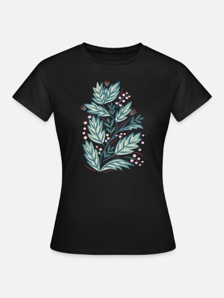 Frühling Floral - Frauen T-Shirt - Schwarz