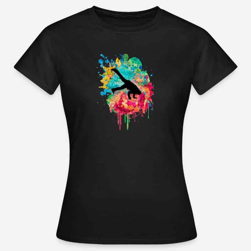 Breakdance Breakdancer PopArt - Women's T-Shirt - black