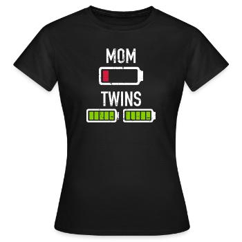 Twins - Women's T-Shirt - black - Front - AI Model Female 172 dark (172cm)