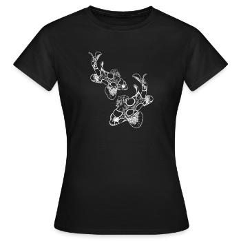 Spotted vintage clownfish - Women's T-Shirt - black - Front - AI Model Female 172 dark (172cm)