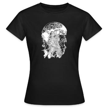 Astronaute au clair de lune - T-shirt Femme - noir - Devant - AI Model Female 172 dark (172cm)