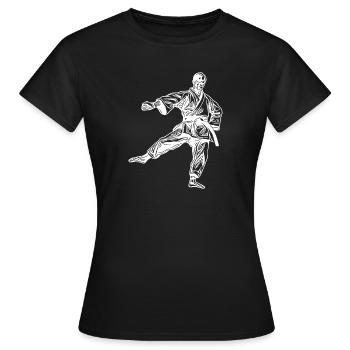 Karate Gegner Sparring Partner Kampfkünste - Frauen T-Shirt - Schwarz - Vorne - AI Model Female 172 dark (172cm)