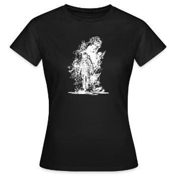 Weltraum Staub Astronauten Outdoor Spaziergang - Frauen T-Shirt - Schwarz - Vorne - AI Model Female 172 dark (172cm)