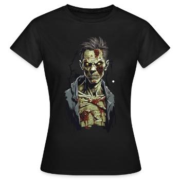 Mitternacht Zombie Horror Halloween Filmabend - Frauen T-Shirt - Schwarz - Vorne - AI Model Female 172 dark (172cm)