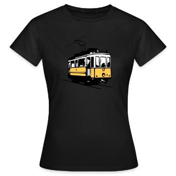 Tram historique / historic Tram - Women's T-Shirt - black - Front - AI Model Female 172 dark (172cm)