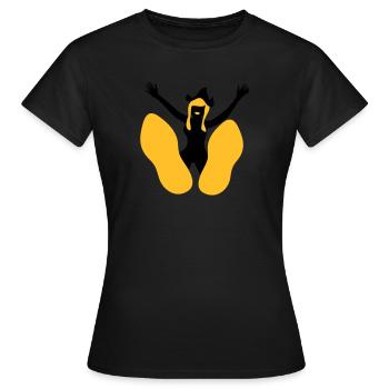 Pin Up Hollande Sabots - T-shirt Femme - noir - Devant - AI Model Female 172 dark (172cm)