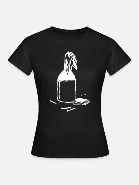 Molotow Cocktail Illustration - Frauen T-Shirt - Schwarz