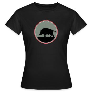 Sanglier Sanglier Sanglier Sau Boar Sanglier - T-shirt Femme - noir - Devant - AI Model Female 172 dark (172cm)